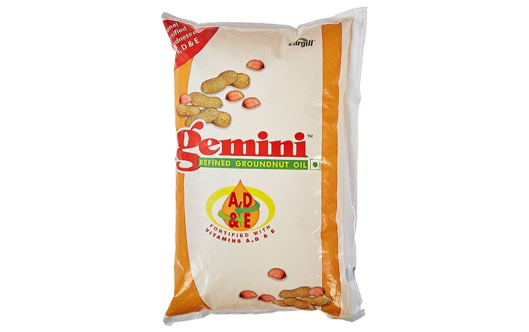 Gemini Refined Groundnut Oil    Pouch  1 litre